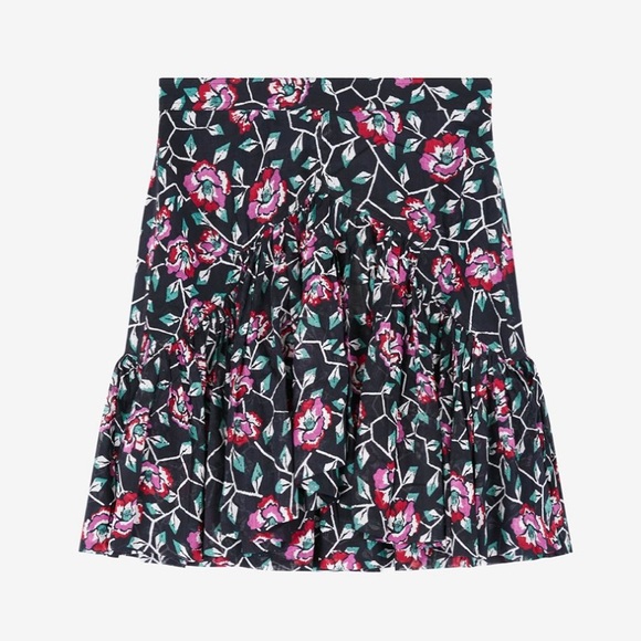 ISABEL MARANT 🟣 SAUREENA RUFFLE SKIRT - Picture 2 of 4